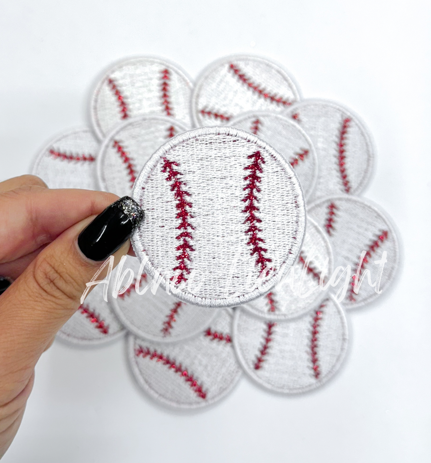 Baseball Glitter Patch